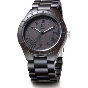 NEW Mens Black Luxury Wooden Watch